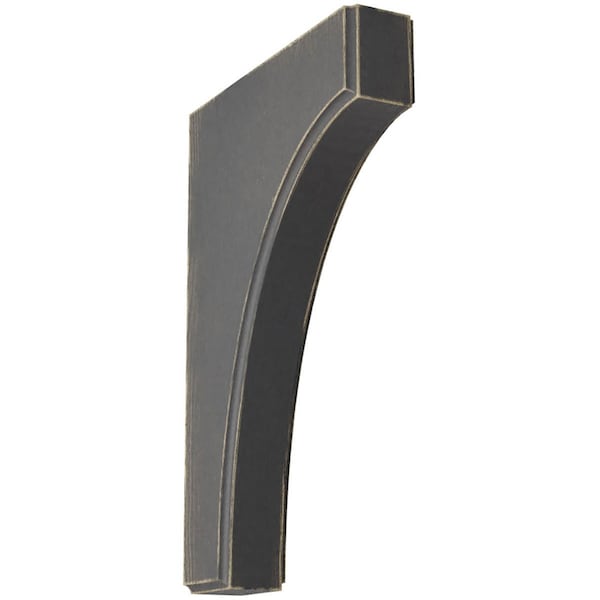 Ekena Millwork 1 3/4"W x 8"D x 12"H Clarksville Wood Vintage Decor Bracket, Black - BKTWD02X08X12CVBL