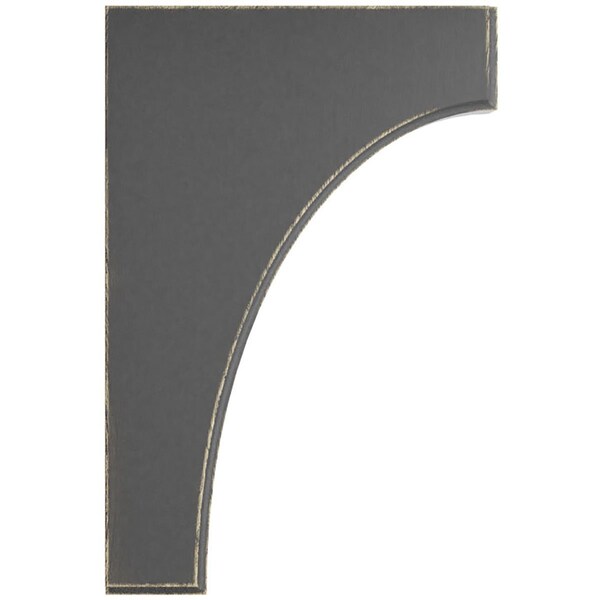 Ekena Millwork 1 3/4"W x 8"D x 12"H Clarksville Wood Vintage Decor Bracket, Black - BKTWD02X08X12CVBL