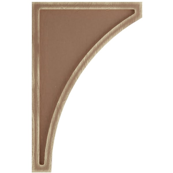 Ekena Millwork 3"W x 6 1/2"D x 10"H Large Lawson Wood Vintage Decor Corbel, Weathered Brown - CORWD03X06X10LWBR