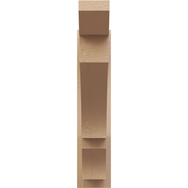 Ekena Millwork 6-in W x 28-in D x 28-in H Balboa Slat Rough Cedar Woodgrain TimberThane Outlooker, Primed Tan - OUTUR060X28X28BOA24RCPR