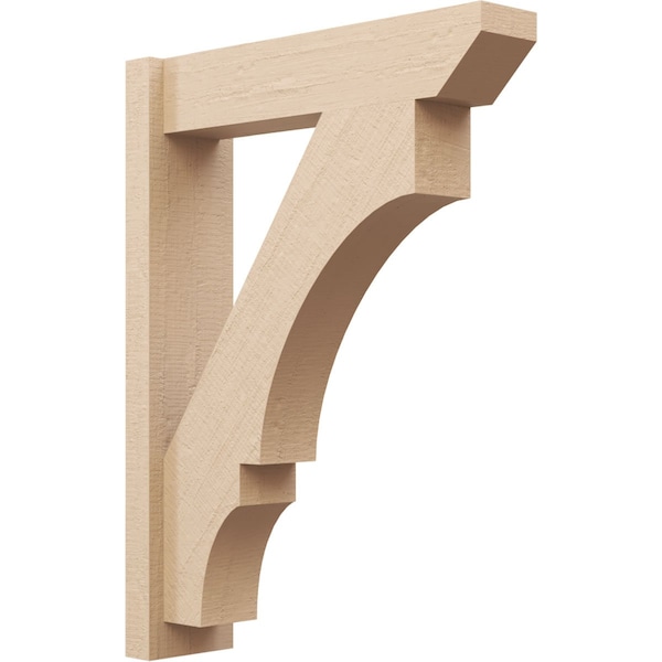 Ekena Millwork 6-in W x 24-in D x 32-in H Balboa Slat Rough Cedar Woodgrain TimberThane Outlooker, Primed Tan - OUTUR060X24X32BOA24RCPR