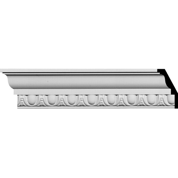 Ekena Millwork SAMPLE - 3"H x 1 1/2"P x 3 3/8"F x 12"L Egg & Dart Crown Moulding - SAMPLE-MLD03X01X03EG
