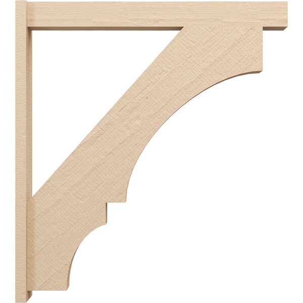 Ekena Millwork 5 1/2-in W x 38-in D x 42-in H Balboa Block Rough Cedar Woodgrain TimberThane Outlooker, Primed Tan - OUTUR055X38X42BOA44RCPR