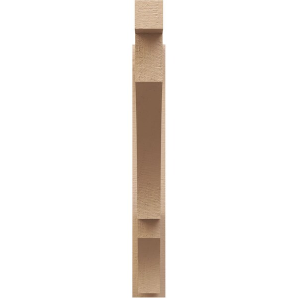 Ekena Millwork 5 1/2-in W x 38-in D x 42-in H Balboa Block Rough Cedar Woodgrain TimberThane Outlooker, Primed Tan - OUTUR055X38X42BOA44RCPR