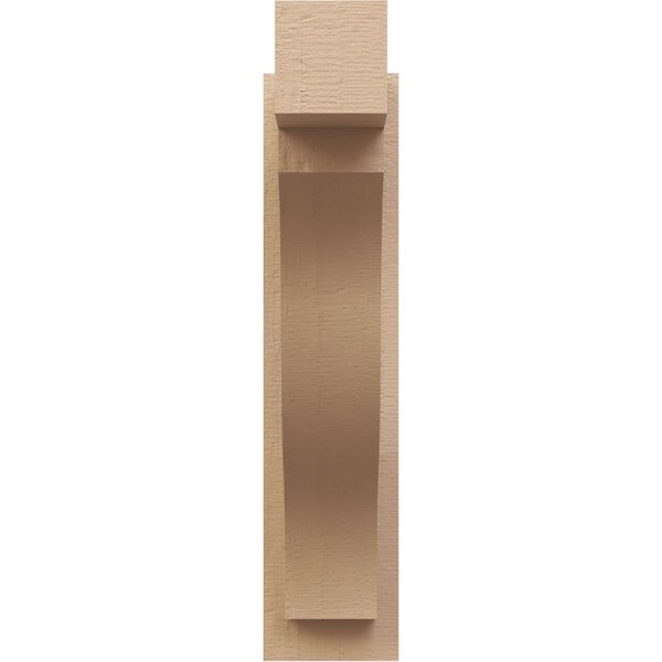 Ekena Millwork 6-in W x 18-in D x 26-in H Funston Block Rough Cedar Woodgrain TimberThane Outlooker, Primed Tan - OUTUR060X18X26FST44RCPR