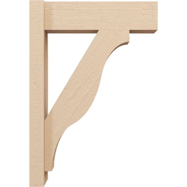 Ekena Millwork 6-in W x 18-in D x 26-in H Funston Block Rough Cedar Woodgrain TimberThane Outlooker, Primed Tan - OUTUR060X18X26FST44RCPR