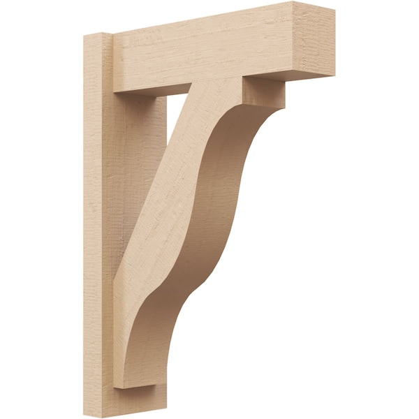 Ekena Millwork 6-in W x 18-in D x 26-in H Funston Block Rough Cedar Woodgrain TimberThane Outlooker, Primed Tan - OUTUR060X18X26FST44RCPR
