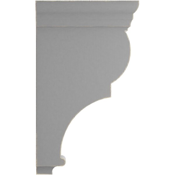 Ekena Millwork 3 1/2"W x 7 1/2"D x 14"H Extra Large Rojas Wood Vintage Decor Corbel, Pebble Grey - CORWD03X07X14RJPG