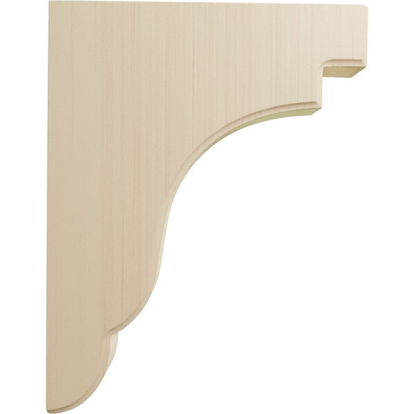 Ekena Millwork 1 3/4"W x 8 1/2"D x 11"H Bedford Wood Bracket, Rubberwood - BKTW02X09X11BERW