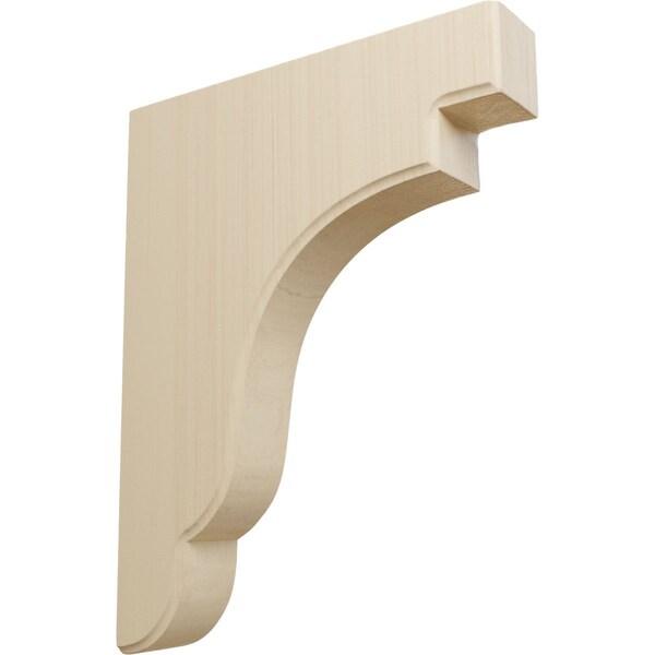 Ekena Millwork 1 3/4"W x 8 1/2"D x 11"H Bedford Wood Bracket, Rubberwood - BKTW02X09X11BERW