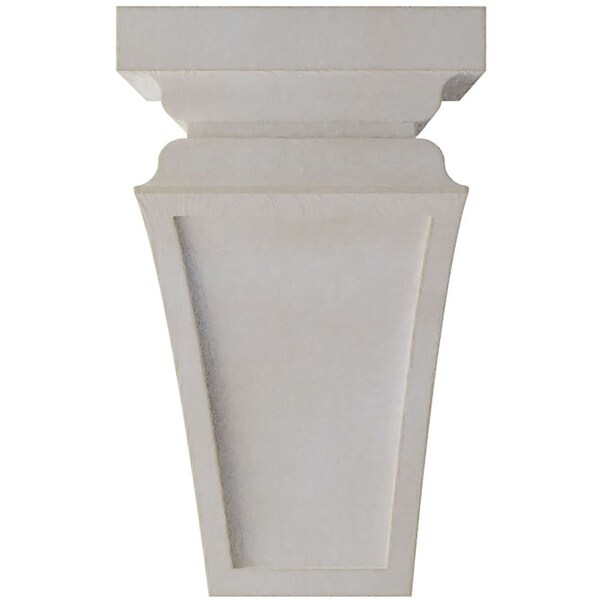 Ekena Millwork 3 1/2"W x 3 3/4"D x 6"H Mini Nevio Wood Vintage Decor Corbel, Chalk Dust White - CORWD03X03X06NEWH
