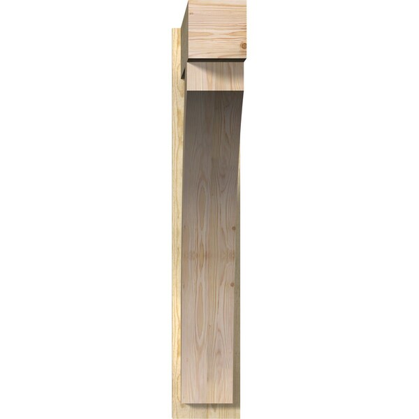 Ekena Millwork Thorton Block Rough Sawn Outlooker, Douglas Fir, 8"W x 38"D x 46"H - OUT08X38X46THR05RDF