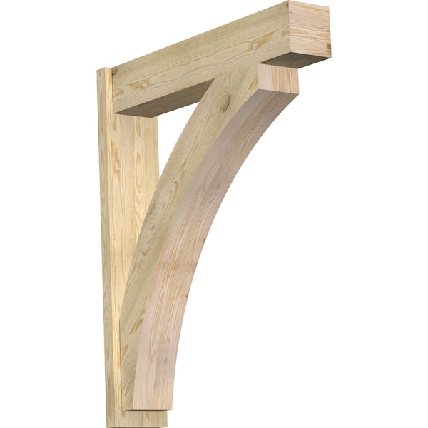 Ekena Millwork Thorton Block Rough Sawn Outlooker, Douglas Fir, 8"W x 38"D x 46"H - OUT08X38X46THR05RDF