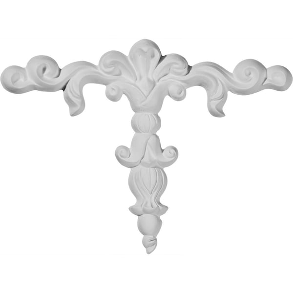 Ekena Millwork 6 7/8"W x 5 1/8"H x 5/8"P Chesterfield Drop Onlay with Scrolls - ONL06X05X01CH