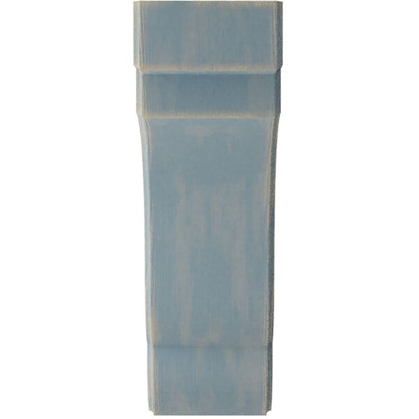 Ekena Millwork 3 1/2"W x 8 1/2"D x 11"H Bedford Wood Vintage Decor Bracket, Driftwood Blue - BKTWD04X09X11BEBU