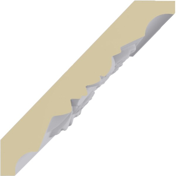 Ekena Millwork 3 7/8"H x 3 7/8"P x 5 1/2"F x 94 1/2"L, (1/2" Repeat) Rose Crown Moulding - MLD04X04X05RO