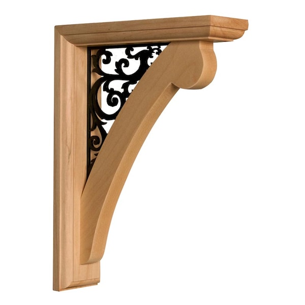 Osborne Wood Products 11 1/2 x 2 1/2 x 8 5/8 Small Bartelli Bracket in Red Oak - 8953O