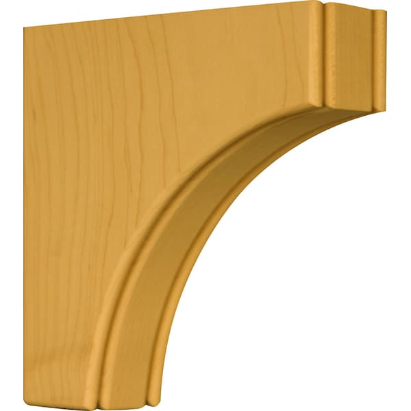 Osborne Wood Products 6 x 1 3/4 x 6 Beaded Traditional Bracket in White Oak - 87221WO