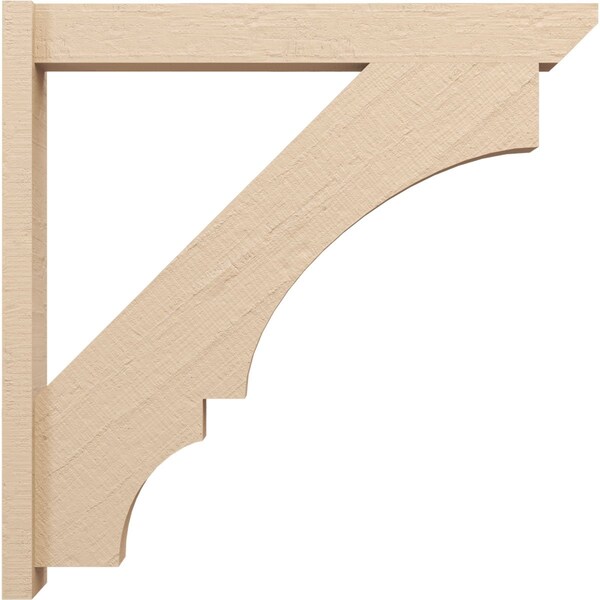 Ekena Millwork 6-in W x 40-in D x 40-in H Balboa Slat Rough Cedar Woodgrain TimberThane Outlooker, Primed Tan - OUTUR060X40X40BOA24RCPR