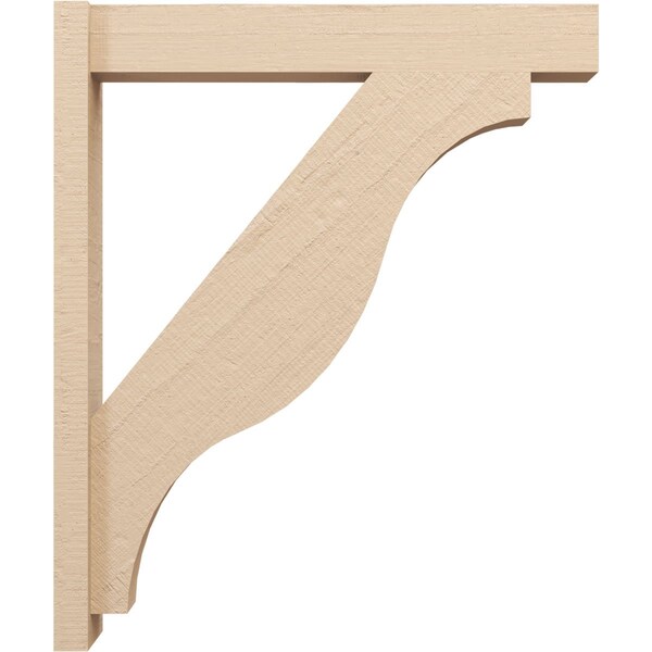 Ekena Millwork 6-in W x 32-in D x 38-in H Funston Block Rough Cedar Woodgrain TimberThane Outlooker, Primed Tan - OUTUR060X32X38FST44RCPR