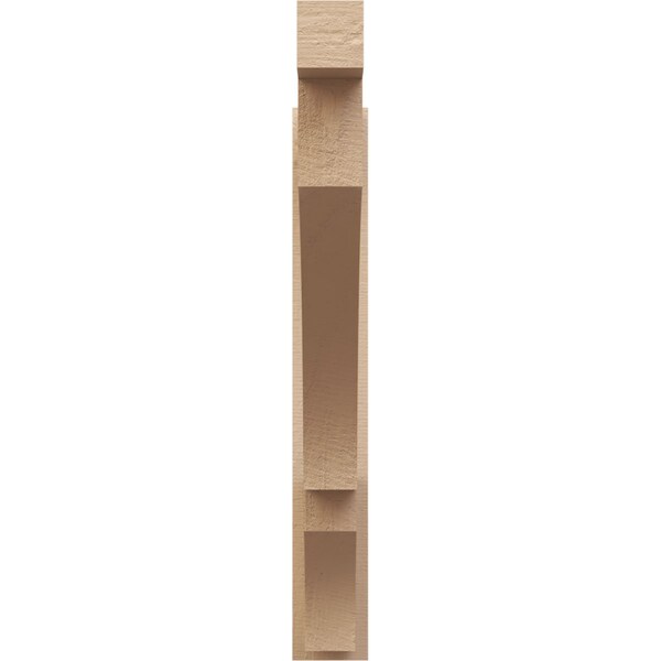 Ekena Millwork 5 1/2-in W x 40-in D x 40-in H Balboa Block Rough Cedar Woodgrain TimberThane Outlooker, Primed Tan - OUTUR055X40X40BOA44RCPR