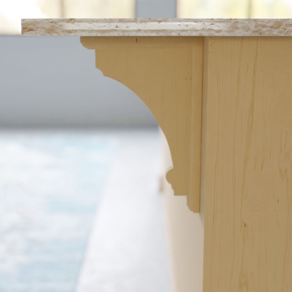 Ekena Millwork 2 1/2"W x 8"D x 12"H Extra Large Thompson Wood Bracket, Alder - BKTW02X08X12TMAL