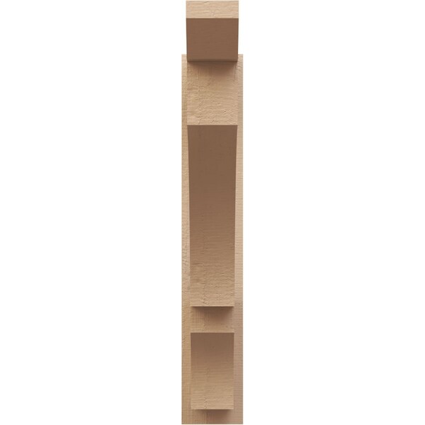 Ekena Millwork 6-in W x 28-in D x 36-in H Balboa Slat Rough Cedar Woodgrain TimberThane Outlooker, Primed Tan - OUTUR060X28X36BOA24RCPR