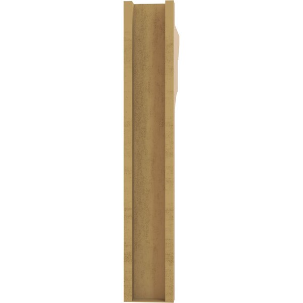 Ekena Millwork 6-in W x 28-in D x 36-in H Balboa Slat Rough Cedar Woodgrain TimberThane Outlooker, Primed Tan - OUTUR060X28X36BOA24RCPR