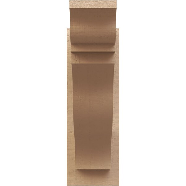 Ekena Millwork 6-in W x 18-in D x 18-in H Funston Trad Rough Cedar Woodgrain TimberThane Outlooker, Primed Tan - OUTUR060X18X18FST04RCPR