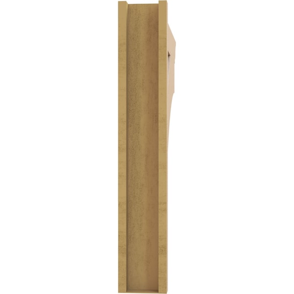 Ekena Millwork 6-in W x 36-in D x 36-in H Balboa Trad Rough Cedar Woodgrain TimberThane Outlooker, Primed Tan - OUTUR060X36X36BOA04RCPR