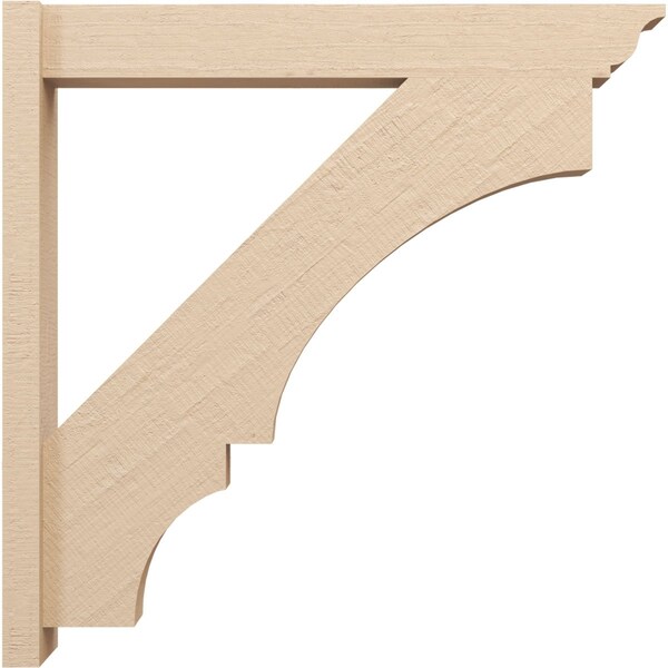 Ekena Millwork 6-in W x 36-in D x 36-in H Balboa Trad Rough Cedar Woodgrain TimberThane Outlooker, Primed Tan - OUTUR060X36X36BOA04RCPR