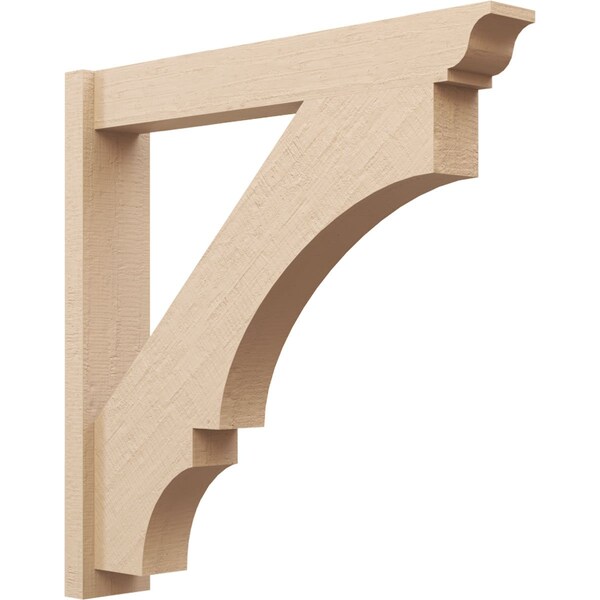 Ekena Millwork 6-in W x 36-in D x 36-in H Balboa Trad Rough Cedar Woodgrain TimberThane Outlooker, Primed Tan - OUTUR060X36X36BOA04RCPR