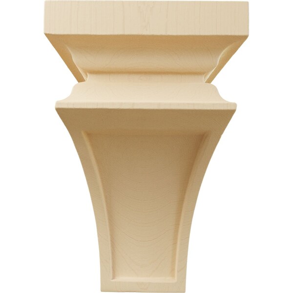Ekena Millwork 3 1/2"W x 3 3/4"D x 6"H Mini Nevio Wood Corbel, Maple - CORW03X03X06NEMA