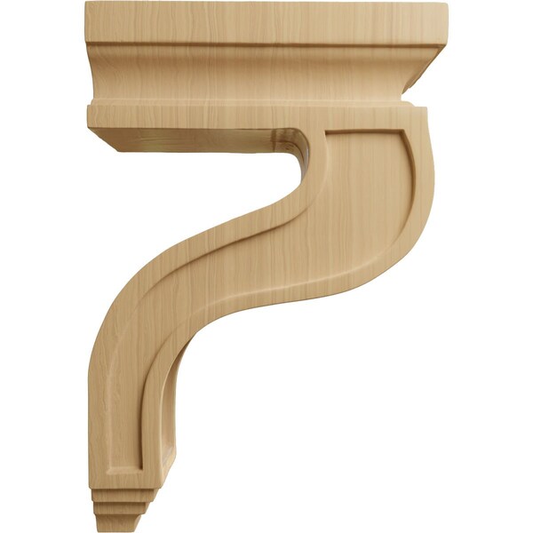 Ekena Millwork 3 1/2"W x 7 1/4"D x 11"H Hollow Back Corbel, Cherry - COR03X07X11HACH