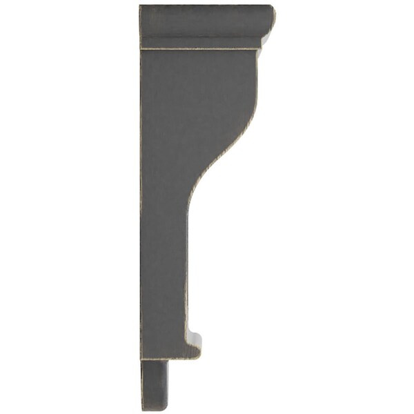Ekena Millwork 4"W x 4"D x 12"H Arts and Crafts Wood Vintage Decor Corbel, Black - CORWD04X04X12ARBL
