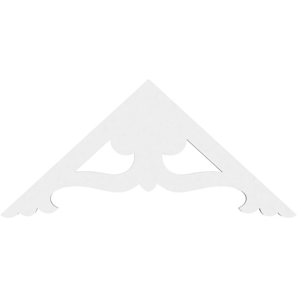 Ekena Millwork Pitch Cornelia Architectural Grade PVC Gable Pediment, 36"W x 16 1/2"H x 1"P (11/12) - GPP036X017X100CRN