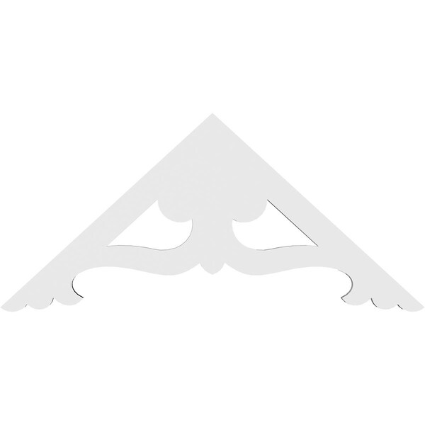 Ekena Millwork Pitch Cornelia Architectural Grade PVC Gable Pediment, 36"W x 16 1/2"H x 1"P (11/12) - GPP036X017X100CRN