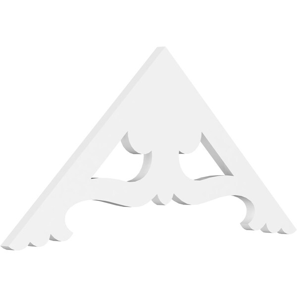 Ekena Millwork Pitch Cornelia Architectural Grade PVC Gable Pediment, 36"W x 16 1/2"H x 1"P (11/12) - GPP036X017X100CRN