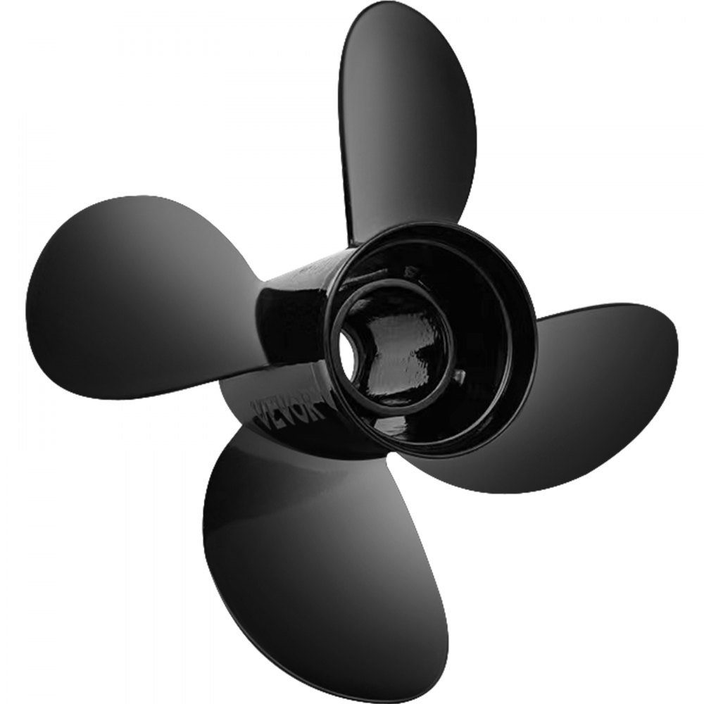 VEVOR Outboard Propeller, Replace for OEM 48-8M0084495, 4 Blades 14\" x 19\" Aluminium Boat Propeller, Compatible with 135-300HP 2-Stroke & 4-Stroke Outboards, Alpha&Bravo I Stern-Drives, RH - CLXJHSL414X19KVMVV0