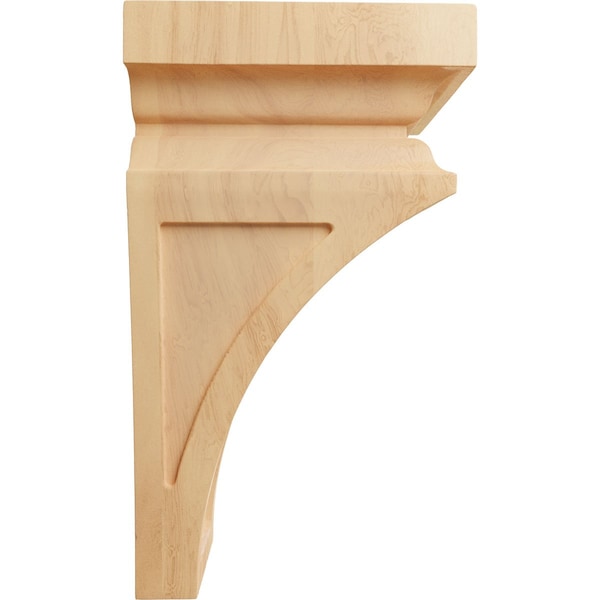 Ekena Millwork 6"W x 6 3/4"D x 12"H Large Nevio Wood Corbel, Red Oak - CORW06X06X12NERO