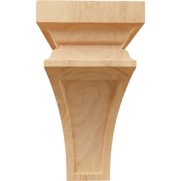 Ekena Millwork 6"W x 6 3/4"D x 12"H Large Nevio Wood Corbel, Red Oak - CORW06X06X12NERO