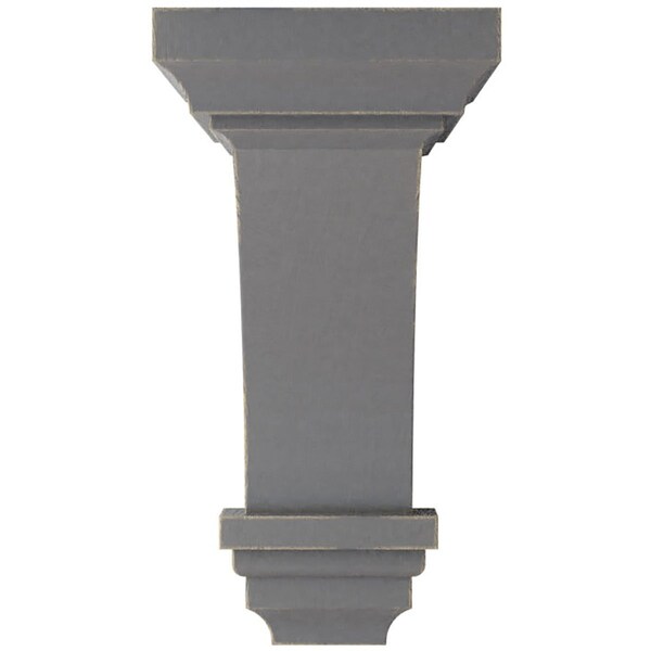 Ekena Millwork 4"W x 4 3/4"D x 8"H Small Jefferson Wood Vintage Decor Corbel, Pebble Grey - CORWD04X04X08JEPG