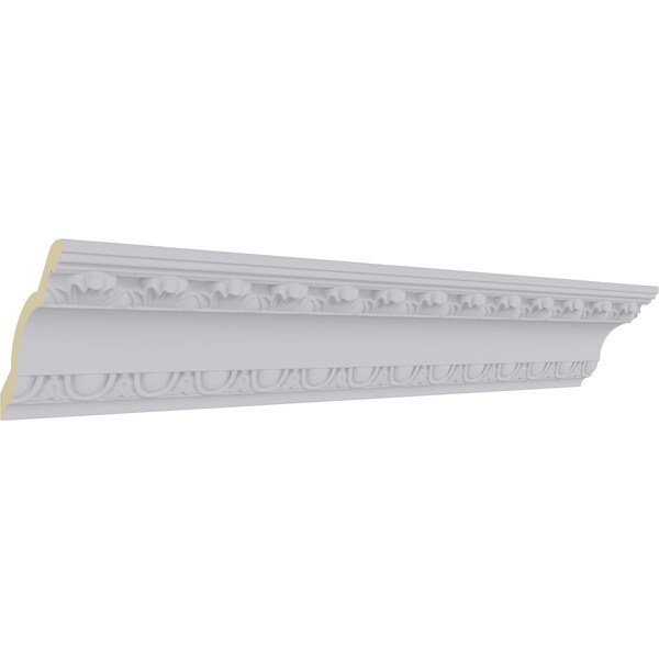 Ekena Millwork 3"H x 2 3/4"P x 4 1/8"F x 94 1/2"L, (1 3/8" Repeat), Egg and Dart Crown Moulding - MLD03X02X04EG