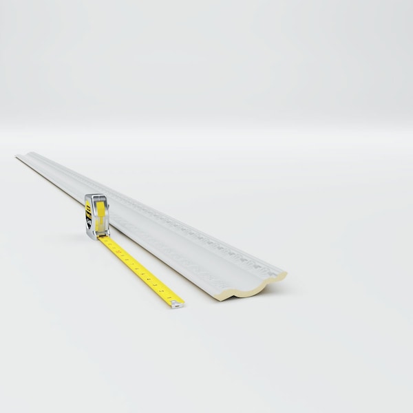 Ekena Millwork 3"H x 2 3/4"P x 4 1/8"F x 94 1/2"L, (1 3/8" Repeat), Egg and Dart Crown Moulding - MLD03X02X04EG