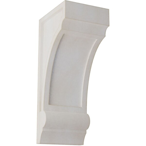 Ekena Millwork 4"W x 5"D x 10"H Diane Recessed Wood Vintage Decor Corbel, Chalk Dust White - CORWD04X05X10DIWH