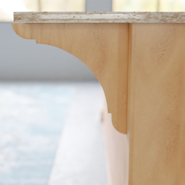 Ekena Millwork 1 3/4"W x 12"D x 12"H Extra Large Olympic Wood Bracket, Red Oak - BKTW01X12X12OLRO