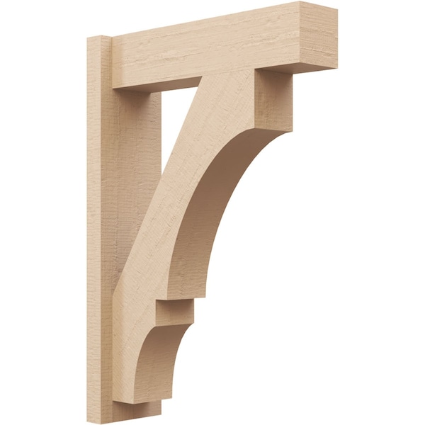 Ekena Millwork 5 1/2-in W x 18-in D x 26-in H Balboa Block Rough Cedar Woodgrain TimberThane Outlooker, Primed Tan - OUTUR055X18X26BOA44RCPR