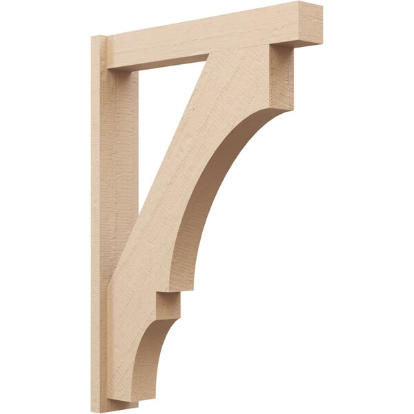 Ekena Millwork 5 1/2-in W x 28-in D x 40-in H Balboa Block Rough Cedar Woodgrain TimberThane Outlooker, Primed Tan - OUTUR055X28X40BOA44RCPR