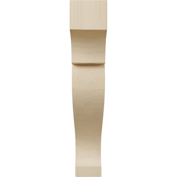 Ekena Millwork 2 1/2"W x 8"D x 14"H Large Rockport Wood Corbel, Rubberwood - CORW03X08X14RKRW