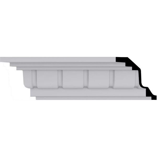 Ekena Millwork 4 1/4"H x 4 1/8"P x 5 1/4"F x 94 1/2"L Eris Dentil Crown Moulding - MLD04X04X05ER